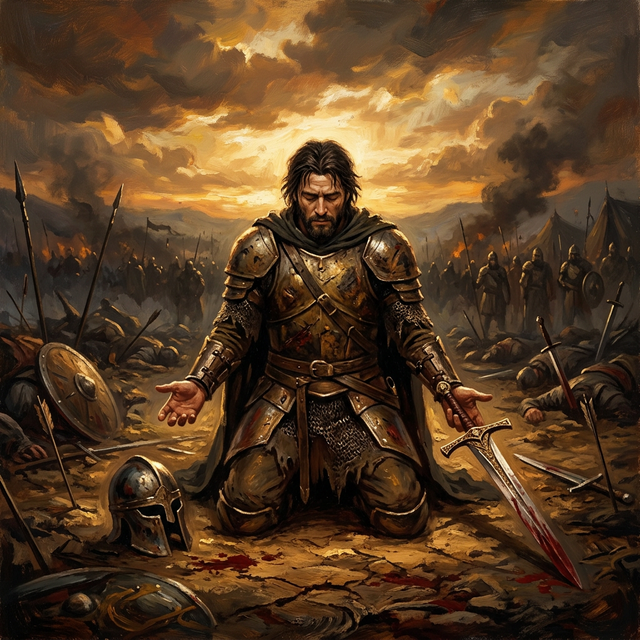 Raphah — a warrior dropping his sword in surrender