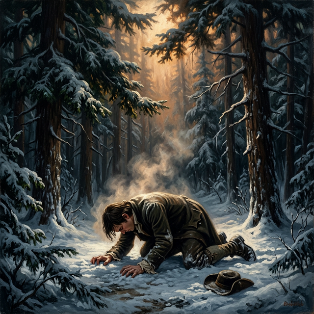 David Brainerd praying in snow