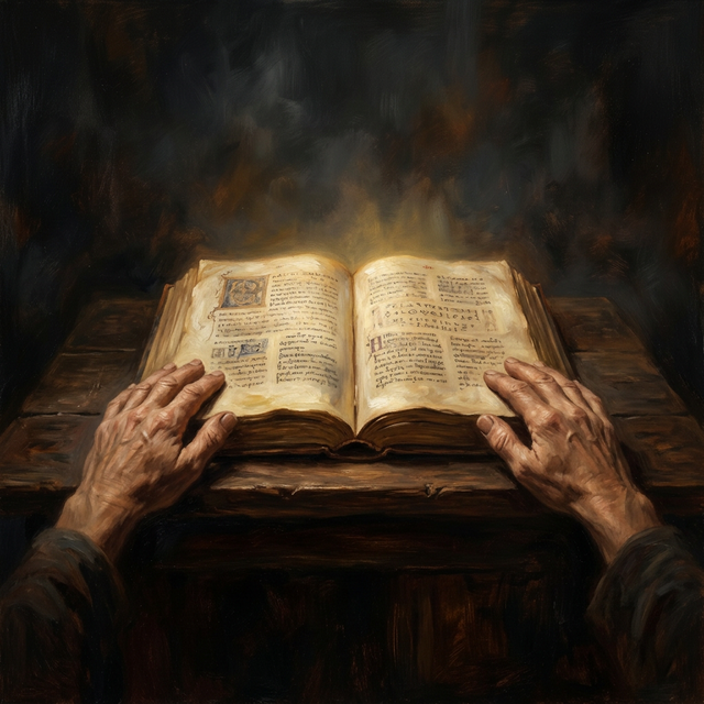 Permission to Lament — open book with hands in surrender