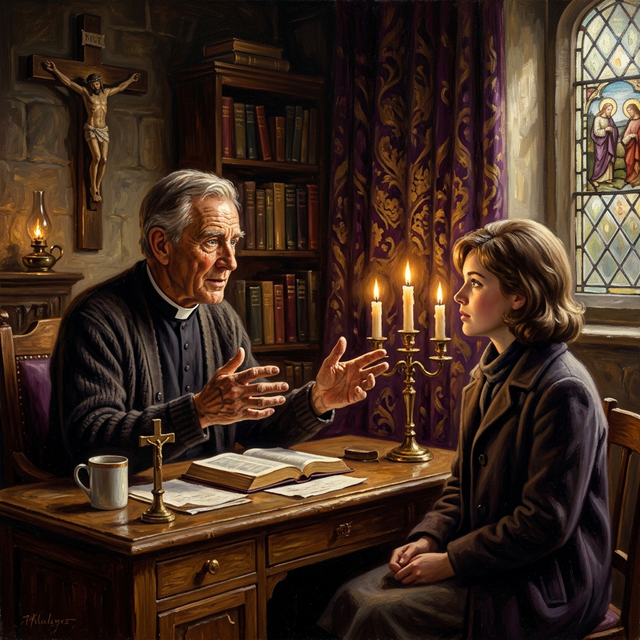 Vicar giving Jackie radical advice