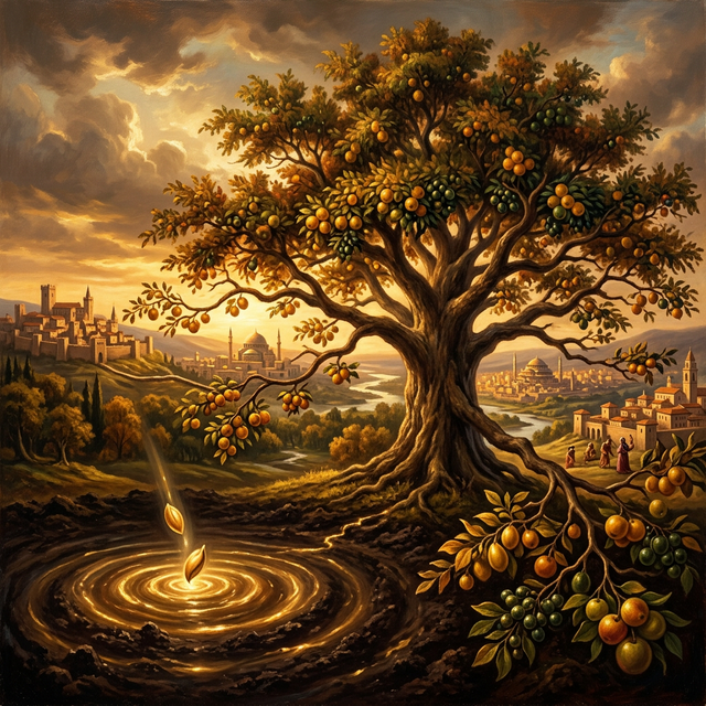 Ripple effect from a single seed growing into a vast harvest