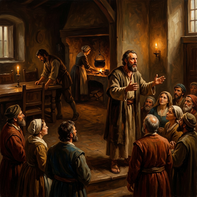 Priscilla and Aquila working faithfully in the background while Paul preaches