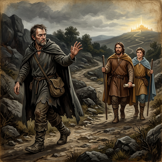 Atheist walking away laughing