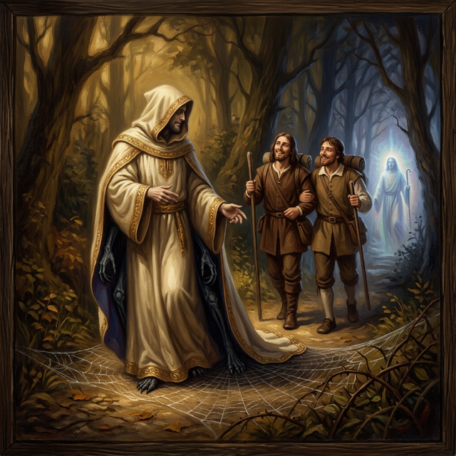 The Flatterer luring pilgrims with smooth words